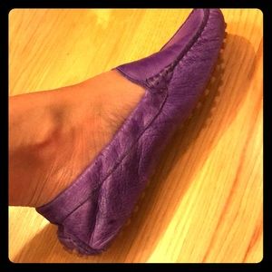 Chocolat Blu Purple Leather Loafers